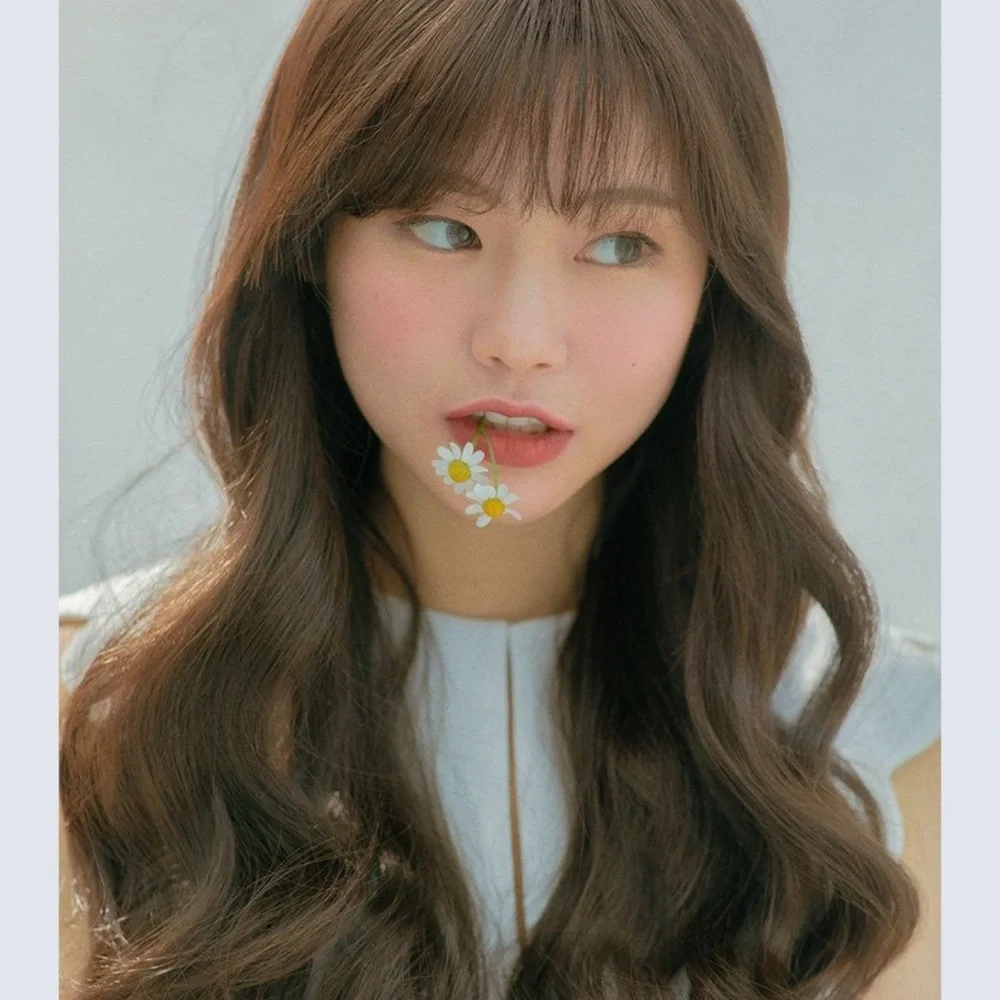 Pinkage Fringed S-Curl Long Full Wig with Soft Bangs In Brown